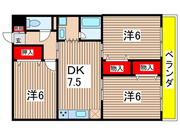 シティガーデン五軒家の物件間取画像